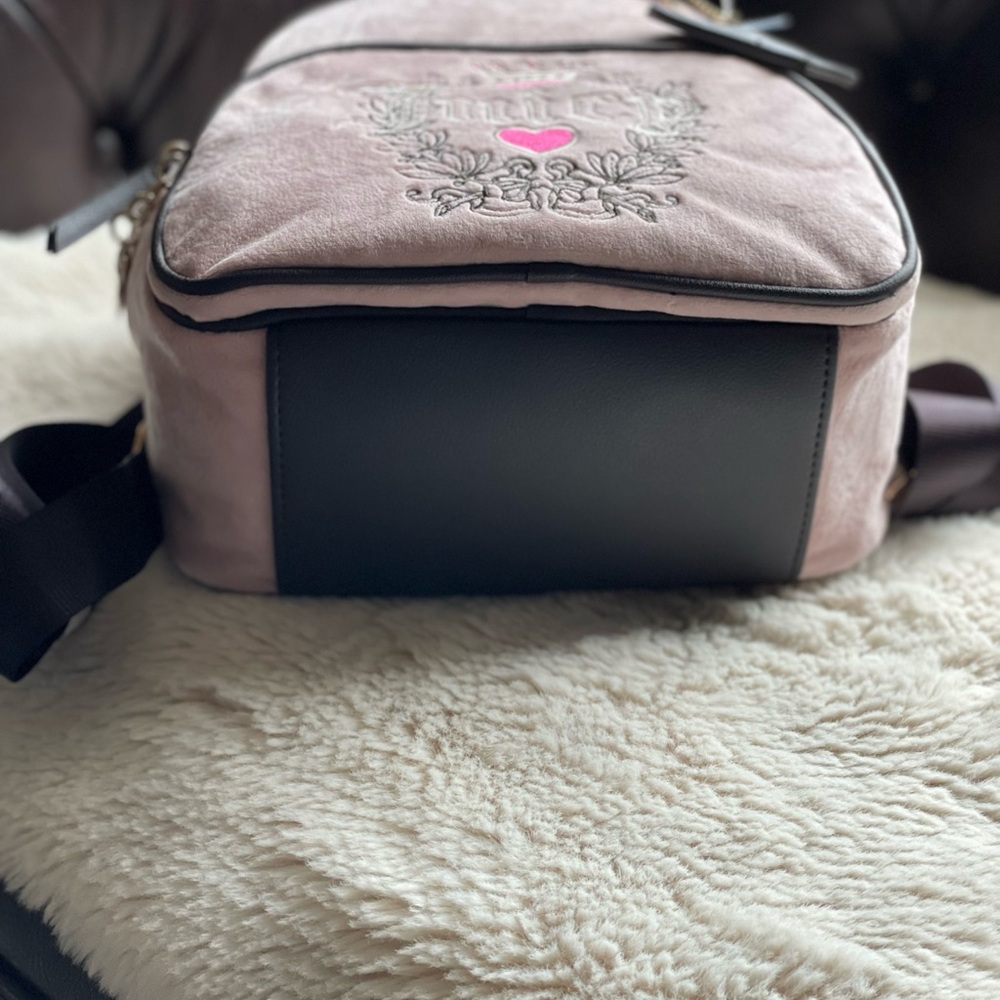 NWT Juicy Couture Mini Backpack New Blush and Chocolate Velvety - Picture 3 of 5